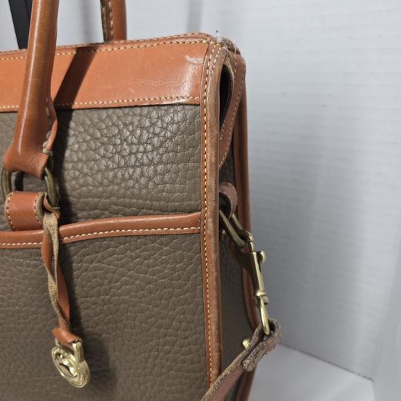 VTG DOONEY AND BOURKE TOP HANDLE SATCHEL ALL WEATHER Pebbled LEATHER Crossbody - Picture 10 of 15